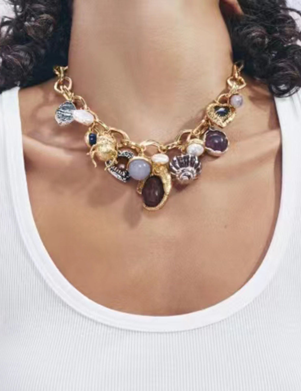 Ladies Punk Pandent Necklace