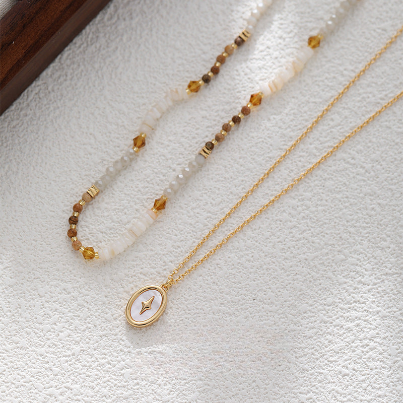 Pearl Delictae Layered Love Pendant Necklaces